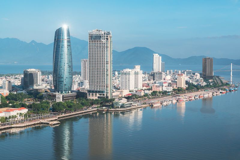 Downtown Da Nang along the Han River