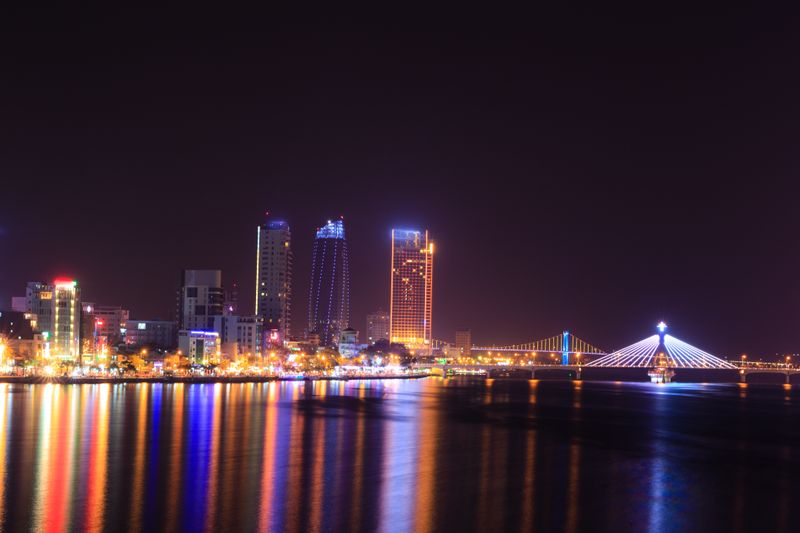 Da Nang skyline and the Han River at night